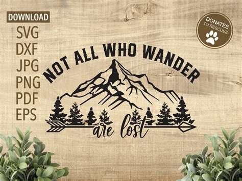 Not All Who Wander Are Lost Svg Adventure Svg Cricut Etsy