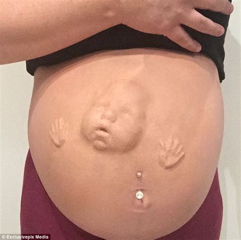 Special Effects Artist Creates Scary Mould Of Baby S Face On Pregnant