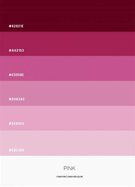 Shades Of Pink Colour Combination Pink Color Names Uk
