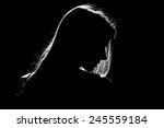 Silueta ženy Profil Stock Fotka zdarma Public Domain Pictures