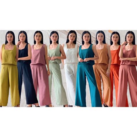 Mariel Trouser Set Freesize Shopee Philippines