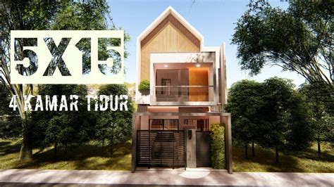 Sebelum memilih type rumah, terlebih dahulu anda harus mengetahui. Desain Rumah Kecil 5x15 Dengan 4 Kamar Tidur Modern ...