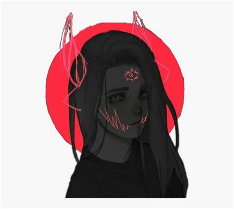 Transparent Anime Demon Png Sad Anime Girl Dark Png Download Kindpng