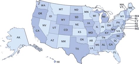 State Abbreviations Map For Kids