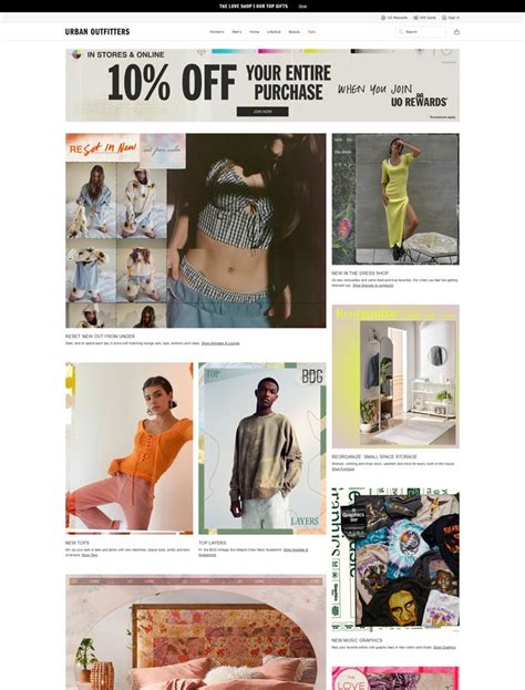 urban outfitters ecommerce website design gallery and tech inspiration