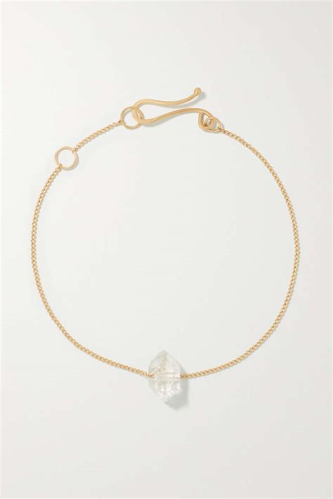 Melissa Joy Manning Karat Recycled Gold Herkimer Diamond Bracelet