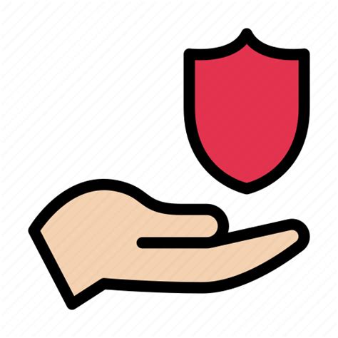 Care Hand Protection Safety Shield Icon
