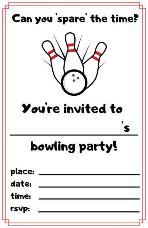 Free Bowling Party Printables The Yellow Birdhouse Bowling Birthday