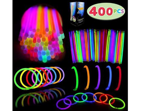 10 Glow Sticks Bulk 400 8 Glowsticks Total 800 Pcs 7 Colors Mediafeed