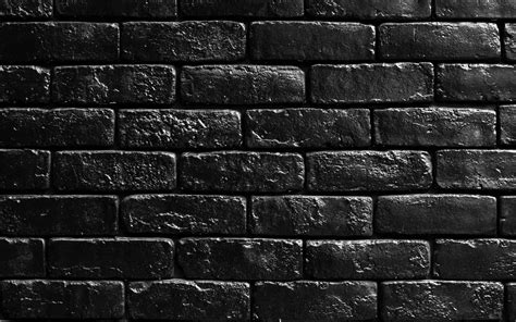 Download Wallpapers Black Brickwall 4k Black Bricks Bricks Textures