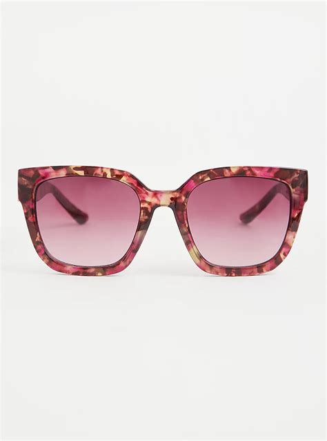 Plus Size Pink Tortoiseshell Cat Eye Sunglasses Torrid