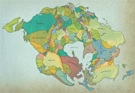 Map Created Overlaying Modern Countries On Pangea Snowbrains