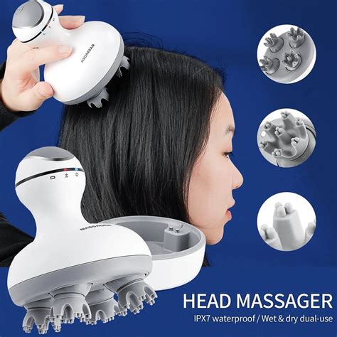 3d Waterproof Electric Head Massager Wireless Scalp Massage Promote