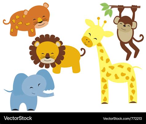 Baby Safari Animals Template
