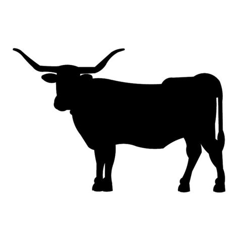 Longhorn Cattle Silhouette At Getdrawings Free Download