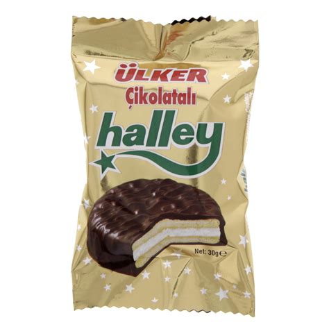 Ulker Cikolatali Halley Chocolate Coated Sandwich Biscuit
