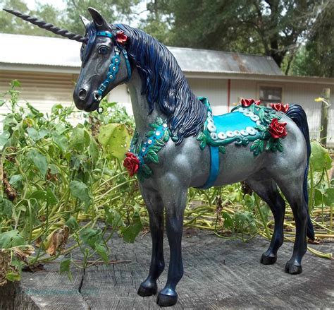 Custom Carousel Style Unicorn From A Breyer Model Horse Old Rose