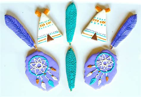 Teepees Feathers Dreamcatchers Cookies Novelty Christmas Holiday