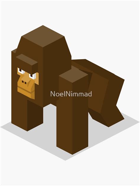 Minecraft Gorilla Sticker By Noelnimmad Redbubble