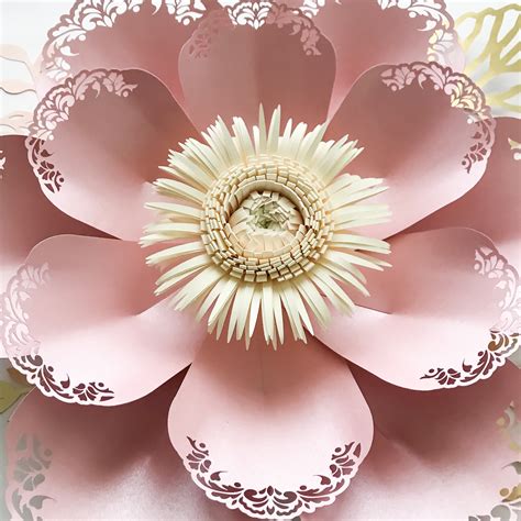 Download SVG PNG DXF Lace Paper Flower Template #9 for cutting ...