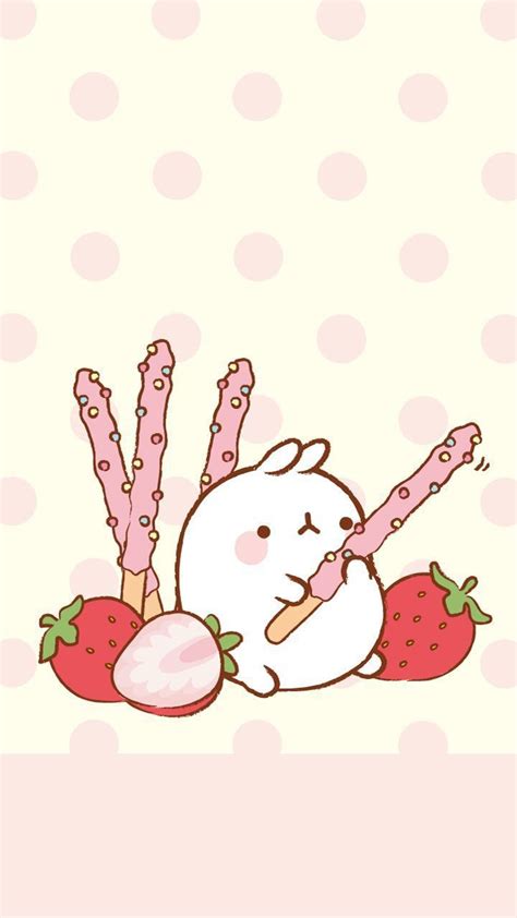 Strawberry Pocky Cute Bunny Wallpapers Wallpaper Cave