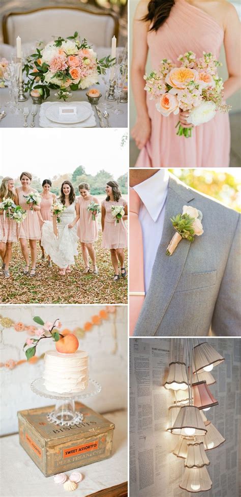 Wedding Colors Peach And Grey Your Color