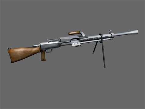 Degtyaryov Machine Gun Rp 46 3d Model