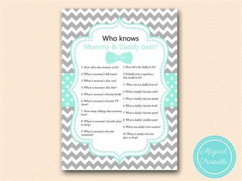 Baby Shower Games Who Knows Daddy Best Free It S A Boy Who Knows
