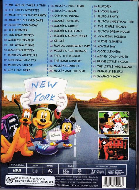 Mickey Mouse Collection Dvd Cartoon Animation Region All Free Shipping