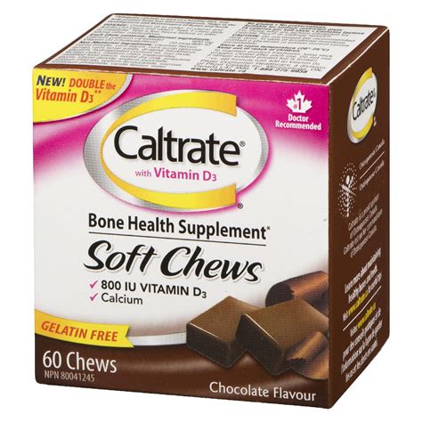 Caltrate Soft Chews Chocolate Vitamin D 60s Walmart Canada
