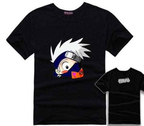 Kakashi Hatake Cute T Shirt Naruto Anime Men Cotton T Shirts Costume
