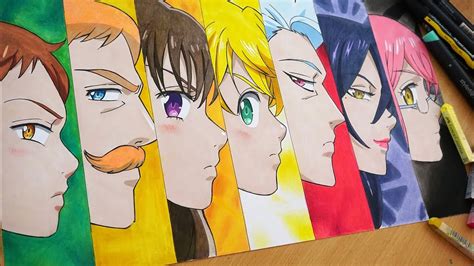 Presenting the official the seven deadly sins character profiles: Drawing The Seven Deadly Sins Characters - YouTube