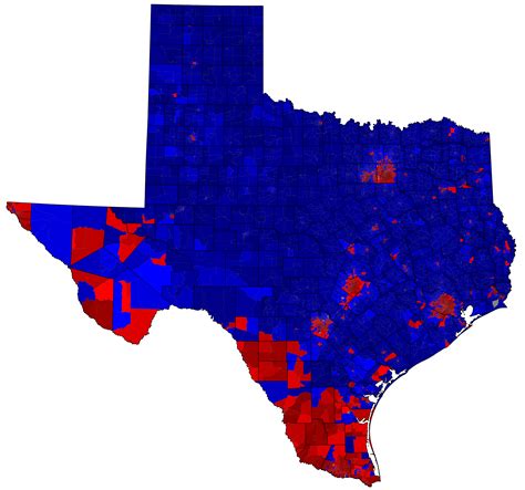 Precinct Level Map Of 2016 Us Presidential Election In Texas Os