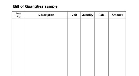 This generic bill of lading template includes space to list recipient and return addresses, shipment tracking in addition, there is space to leave detailed notes about each item in the shipment (quantity, type available in excel, word, and pdf formats, this template provides space for shipment details. Bill Of Quantities(BOQ) | Parts, Preparation, Advantages ...
