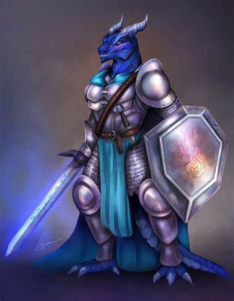 Skaarzborroosh Adrex Blue Dragonborn Oath Of Glory Paladin Gladiator