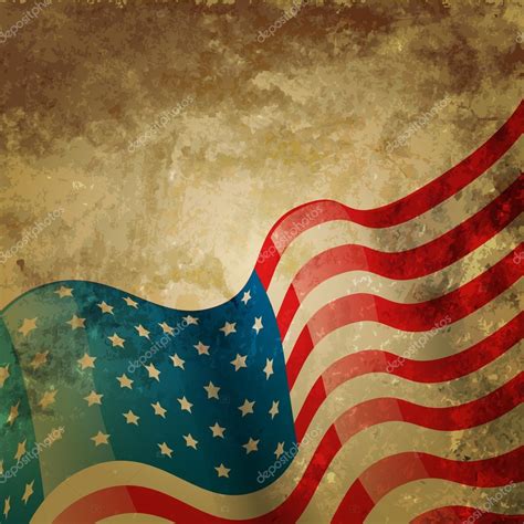 Vintage Style American Flag Background Premium Vector In Adobe