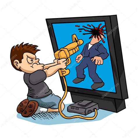 Angry Boy Playing A Video Game — Stock Vector © Milesthone 102312234