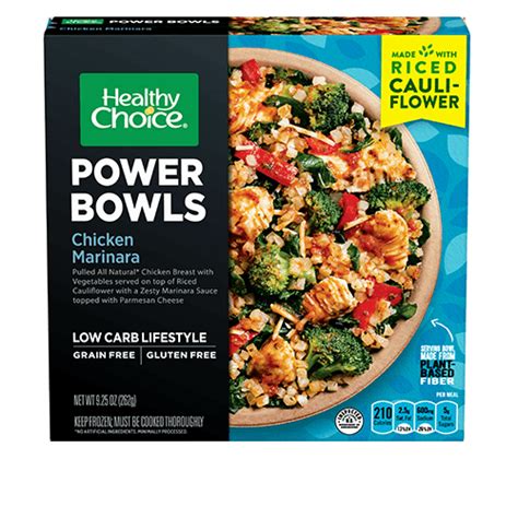 Healthy Choice Power Bowls Chicken Marinara With Riced Cauliflower Meal