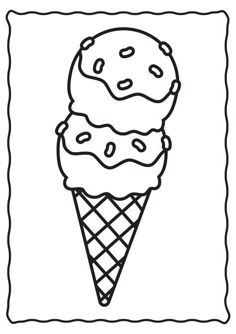 Coloring Pages Ice Cream Preschool Activity Coloring Book Vector Vector Art At Vecteezy