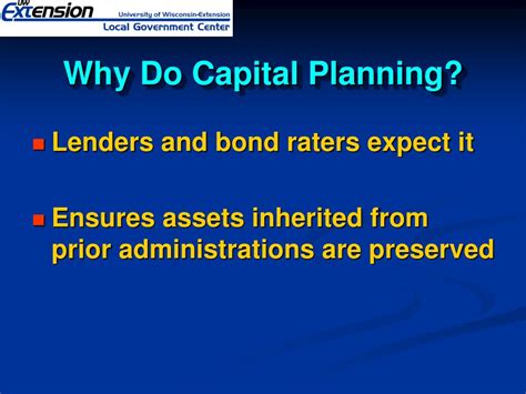 Ppt Why Do Capital Planning Powerpoint Presentation Free Download