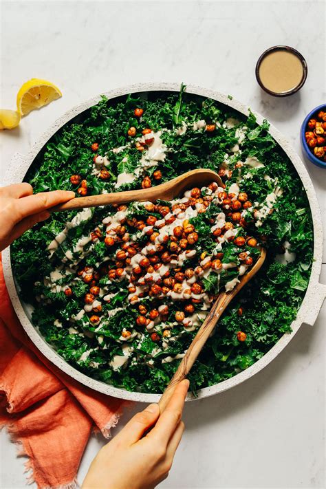 Easy Massaged Kale Salad Minutes Minimalist Baker Recipes