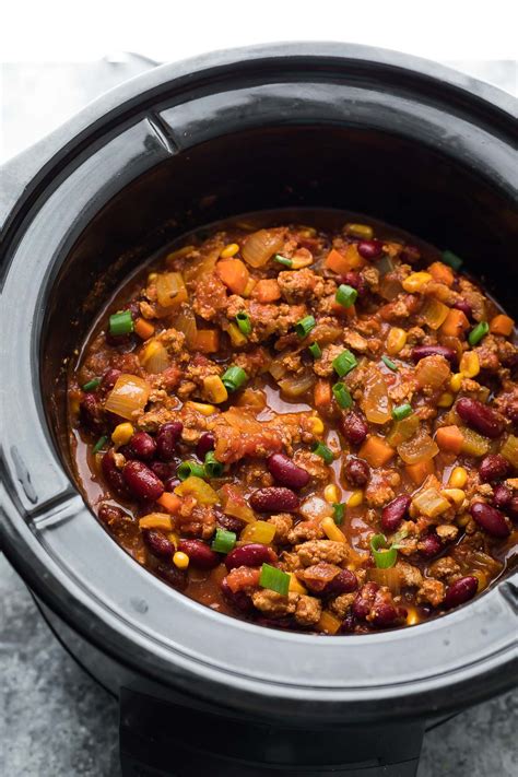 Assemble This Slow Cooker Smoky Turkey Chili Ahead Of Time And Store It