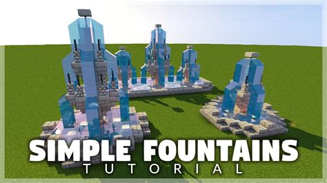 Minecraft 3 Simple Fountain Designs Minecraft Build Tutorial Youtube