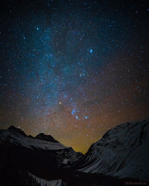 Sleeping Giants Under The Night Sky Banff National Park Ab Canada