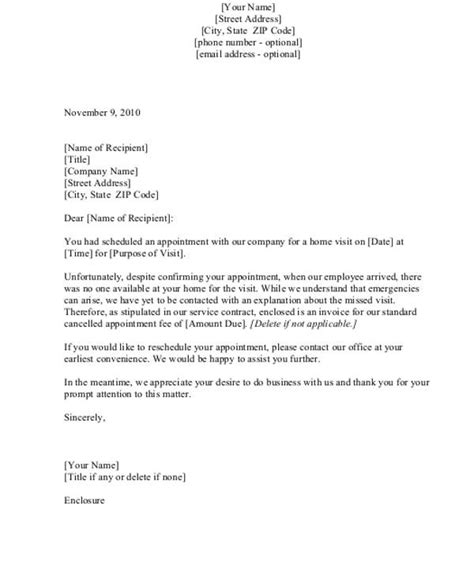 Missed Appointment Apology Letter For Your Needs Letter Template
