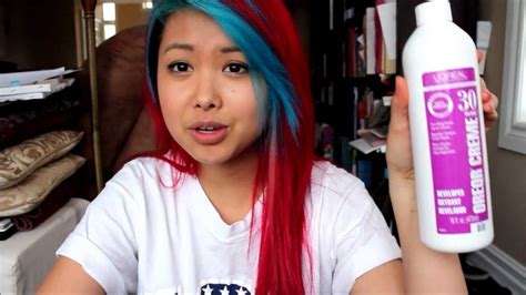 My Hair Part One Hair Dyes How To Dye Your Hair Red And Blue Youtube
