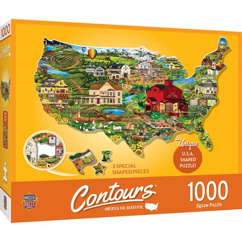 Lion photomosiac puzzle by american puzzles. MasterPieces - Contours - America the Beautiful - 1000 ...