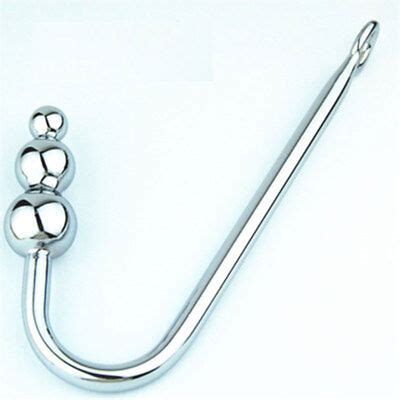 Stainless Steel Anal Hook With 3 Ball Anal Hook Cleek Rope Hook Adult