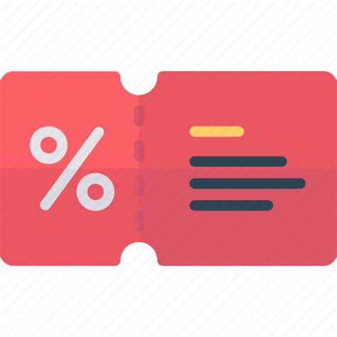 Coupon Voucher Discount Ticket Price Shopping Ecommerce Icon