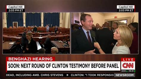 Rep Schiff Discusses The Clinton Testimony During A Break Of The